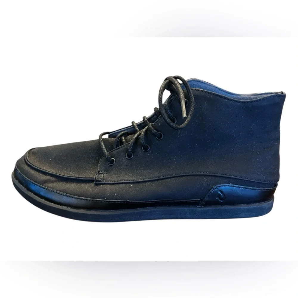 Olukai Nalukai Kapa Boots Black Canvas Size 12 - Picture 3 of 14